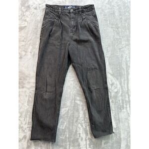 Hollister Jeans Womens Sz 1S Black Ultra High Rise Mom Jeans Crop Surf Beach